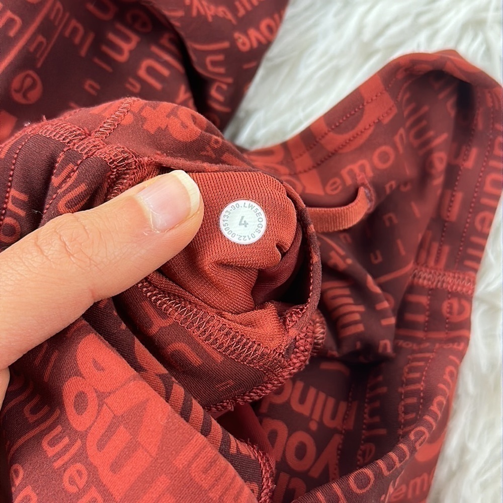 Lululemon Wunder Train Contour Fit High-Rise Tight 25" Lululemon Ombre Red Multi - Picture 4 of 5